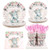 Elephant Party Supplies Pack Serving 20 Guests, Including Dinner Plates, Luncheon Napkins, Cups, Fork and Spoon Supply Tableware Set Kit for Pink Elephant Theme Baby Shower Birthday Party Decorations