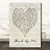 Stand by Me Script Heart Quote Song Lyric Wall Art Gift Print