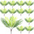 Fabbay 18 Branches 20 Inch Artificial Palm Leaves Artificial Palm Tree Leaves Faux Greenery Fake Palm Leaves Decor Palm Fronds Palm Branches Fake Tropical Plants for Wedding Jungle Party Decorations