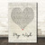 My Wish Script Heart Song Lyric Quote Wall Art Gift Print