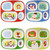 4E's Novelty Christmas Dinnerware Divided Plates For Kids (Set of 4) Melamine Plastic BPA Free Sectional Holiday Dinner Plates, Christmas Dishes for kids - Top Rack Dishwasher Safe