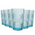 Bormioli Rocco Romantic Set Of 6 Tumbler Glasses, 11.5 Oz. Colored Crystal Glass, Light Blue, Made In Italy.