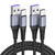 [2-Pack, 6ft] USB C Cable 3A Fast Charge, USB A to Type C Charger Cord Braided Compatible with Samsung Galaxy A10e A20 A50 A51 A71, S20 S10 S9 S8 Plus S10E, Note 20 10 9 8, Moto G7 G8
