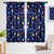 zokyer Kids Boys Window Curtain Galaxy Outer Space Playroom Spaceman Planets Theme Solar System Astronaut Blue Cartoon Rod Pocket Drapes 42" W x 63" L Curtains for Bedroom Living Room 2 Panels Drapes