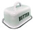 Your Heart's Delight Your White Enamelware Butter Dish, Multicolor
