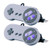 2 Packs USB Controller for Classic Super Nintendo NES SNES, USB Famicom Controller Joypad Gamepad for Laptop Computer Windows PC / MAC / Raspberry Pi (Black)