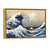 Wieco Art Framed Art Great Wave of Kanagawa Katsushika Hokusai Giclee Canvas Prints Wall Art Abstract Seascape Paintings for Home Living Room Decorations Bronze Gold Frame