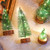 Mini Christmas Tree Decorations, 4PCS Bottle Brush Christmas Tree, Small Sisal Trees with Wooden Bases for Xmas Holiday Decor Party Supplies Home Tabletop Decorations