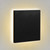 vibeitup Modern LED Wall Sconce, Waterproof Black Aluminum Wall Light, Hardwired, 8W 3000K Outdoor/Indoor Wall Lamp, Square Geometric Wall Lighting Fixture