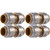 SharkBite Max 1/2 Inch Coupling, Pack of 4, Push to Connect Brass Plumbing Fitting, PEX Pipe, Copper, CPVC, PE-RT, HDPE, UR008A4