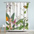 Sufancy Tropical Botanical Shower Curtain, Watercolor Green Floral Shower Curtain Sets with Hooks, Bathroom Curtains Waterproof Polyester Fabric Bathroom Decoration 72x72 Inches