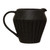 Creative Co-Op 14 oz. Stoneware, Reactive Glaze, Matte Black Finish Pitcher, 4.5"