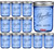 eleganttime 16 oz Blue Mason Jars with Lids,12 Pack Wide Mouth Canning Jar,Airtight Glass Container Storage,Canning,Pickling,Home Decor,Overnight Oats,Fruit Preserves,Jam or Jelly