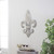 Deco 79 Metal Fleur De Lis Wall Decor with Distressing, 25" x 1" x 30", White