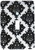 3dRose lsp_102634_1 Bold White Black Diamond Ornate Damask Pattern Single Toggle Switch, Multicolor