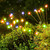 Firefly Garden Lights Solar Outdoor: 4 Pack Solar Firefly Lights Outdoor Waterproof, 8 LED Vibrant Firefly Starburst Swaying Lights by Wind, Solar Lights for Outside Garden Decoration (Multicolor)