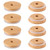 DOITOOL 8Pcs Bamboo Jar Lids with Straw Hole, Reusable Bamboo Lids for Beer Can Glass, 70mm Bamboo Mason Jar Lids with Straw Hole for Wide Mouth Mason Jar (8pcs)