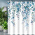 Zussun Long Blue Eucalyptus Shower Curtain Watercolor Floral Plant Leaf Shower Curtains for Bathroom Botanical Flower Waterproof Fabric Bath Curtain Decor with Hooks (Blue, 72'' x 78'')