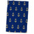 3D Rose Print of Gold Anchors On Navy Blue Repeat Pattern TWL_212650_1 Towel, 15" x 22", Multicolor