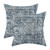 Gohdiwh Boho Pillow Covers 18x18 Set of 2, Blue Carpet Pattern Decorative Throw Pillows Linen Ethnic Design Farmhouse Cushion Pillow Covers for Sofa Couch Outdoor Decor