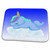 3dRose Blue Unicorn Sleeping on Clouds with Blue Sky, 3DRAMM - Dish Drying Mats (ddm-343655-1)