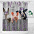 Yudchen Funny Animals Shower Curtain Farmhouse Cow Pig Donkey Shower Curtains Country Rustic Purple Lavender Shower Curtain Set with 12 Hooks Waterproof Fabric for Bathroom 60''x72''