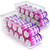 Soda Can Dispenser for Refrigerator with Lids, Stackable Drink Organizer for Fridge, Clear Plastic Refrigerator Organizer Bins, Beverage Can Holders for Pantry, Freezer, Kitchen, Cabinets Set of 2