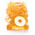 Reyife Crystal Gold Swallowing Beast Figurine Feng Shui Pixiu Piyao Statue Cute Decoration for Home Office Attract Good Luck Money Wealth(Yellow Crystal)