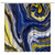 EDOMGNIH Abstract Marble Shower Curtain Blue and Yellow Modern Mixed Luxury Texture Colorful Pattern Crystal Mineral Marble Art Line Fabric Bathroom Decor Set with Hooks(70" WX70 H)