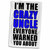 3dRose Im The Crazy Uncle Everyone Warned You About Blue Towel, 15" x 22", White