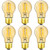 Leools Dimmable E26 Amber led Bulb 6W Equal 60 watt Vintage LED Edison Bulb AC120V 2700K A15 LED Bulb for Ceiling Fan Light Bulbs,Refrigerator Light Bulb 600LM 6Pack