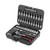 INTERTOOL 1/4-inch Ratchet Socket Wrench and Bit Set, 46-Pieces, 18 Sockets, 21 Bits, Ratcheting Wrench and Socket Driver, Extensions, Adapters, Shockproof Case ET08-8046