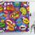 Ambesonne Retro Shower Curtain, Comic Book Style Speech Bubbles Effects Humorous Fun Pop Art Contemporary Design, Cloth Fabric Bathroom Decor Set with Hooks, 69" W x 70" L, Purple Orange