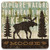 CoasterStone Absorbent Coaster Drinks Moose, 4.25 Inches Wide, Set of Four