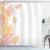 Ambesonne Leaf Shower Curtain, Illustration of Fall Leaves Modern Pattern Romantic Art with Soft Autumn Colors, Cloth Fabric Bathroom Decor Set with Hooks, 69" W x 84" L, Marigold Coral