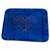 3dRose Silver Heart Design on Royal Blue - Dish Drying Mats (ddm-17468-1)