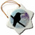 3dRose Hummingbird in Purple and Blue Grunge by Angelandspot - Ornaments (orn-130458-1)