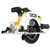 JCB Tools - JCB 20V Circular Saw 6-1/2-inch Power Tool With Adjustable Depth - No Battery - For Straight, Crosscuts, Bevel Cuts, Angled Cuts, Repeat Cuts, Woodworking, Home Improvements, Professionals
