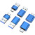 AreMe USB C Adapter (6 Pack), USB A Male to USB C Male, USB 3.0 Male to USB C Female, USB Type-C Male to USB 3.0 Female Converter Connector (Blue)