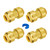 SUNGATOR Pushfit 1/2 Inch Coupling, Push Plumbing Fitting 1/2 Inch, No Lead Brass Push to Connect Pex, Copper, CPVC, with A Disconnect Clip, Pack of 4