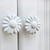 Indian Shelf 4 Pieces Farmhouse Dresser Knobs | Flower Fancy Drawer Pulls and Knobs | White Antique Cabinet Pulls | Ceramic Kids Knobs | Decorative Cabinet Knobs | Dresser Drawer Knobs