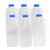 Upper Midland Products [6 PACK] Half Gallon Jugs With Caps - 64oz Empty Milk Plastic Container Bottles and Lid