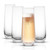 JoyJolt Milo Stemless Champagne Flutes Set of 4 Crystal Glasses. 9.4oz Champagne Glasses. Prosecco Wine Flute, Mimosa Glasses Set, Cocktail Glass Set, Water Glasses, Highball Glass, Bar Glassware