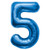 NorthStar Foil Balloon 000129 Number 5-Blue, 34"