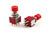 FEHAUK Red 6 Pins SPDT Momentary AC 2A/250V 5A/120V Push Button Pushbutton Switch 1 NO 1 NC