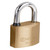 Brass padlock, 60mm, short hook, key tetra, blister