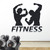 FGJFGGFR Fitness Wall Sticker Sports Gym Wall Sticker Fitness Club Wall Art Mural Wall Sticker Vinyl Removable,Black,80X86CM