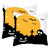 Decorative Square Throw Pillow Covers Set of 2 Halloween Pumpkin Night Background Pillow Case for Home Office Car, 18 x 18 inches