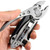 HAICOM 1PCS Multitool Pocket Knife Multipurpose Knife Tool Adjustable Wrench with Knife/Plier/Wire Cutter/Spanner/Screwdriver Outdoor Multi Tool (Silver)