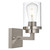 MELUCEE Modern Wall Lights for Bathroom, 1-Light Farmhouse Vanity Light with Clear Glass Shade, Industrial Sconce Wall Lighting in Brushed Nickel for Bathroom, Entryway, Kitchen